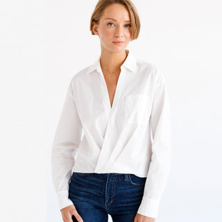 go cotton surplice shirt