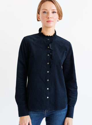 go corduroy ruffle top