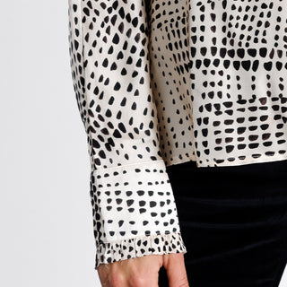 go frilled up top print