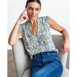 go girly blouse sleeveless print