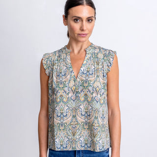 go girly blouse sleeveless print