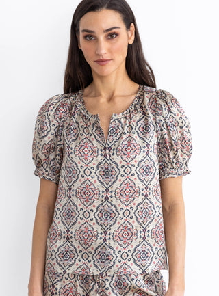 go poetess blouse print