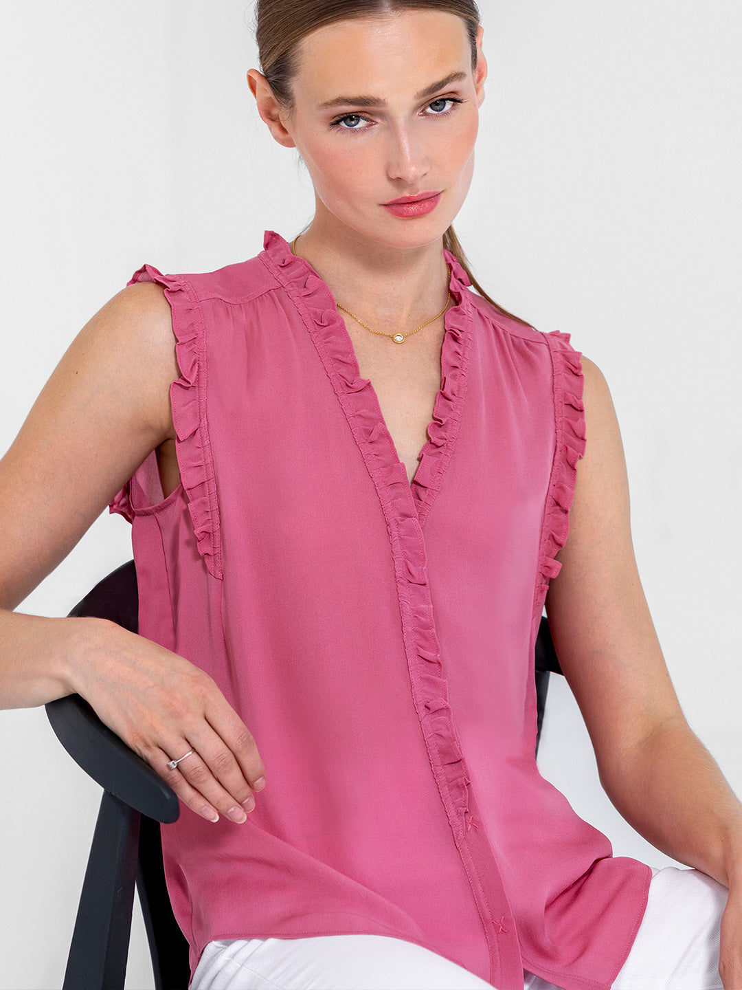 Styling Ruffle Blouse Ruffled Blouse With Vest